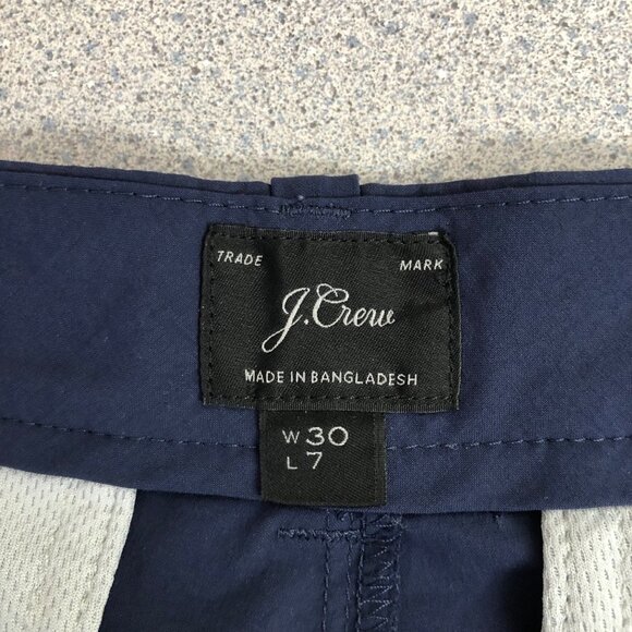 J.Crew Men Nylon 4 Pockets Shorts Size 30W 7L Navy Stretchy - Picture 3 of 6
